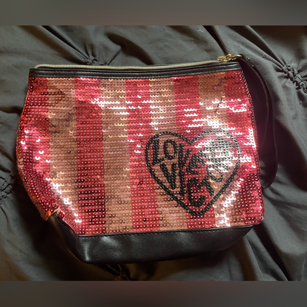 NWOT Victoria Secret Sequin Makeup Bag